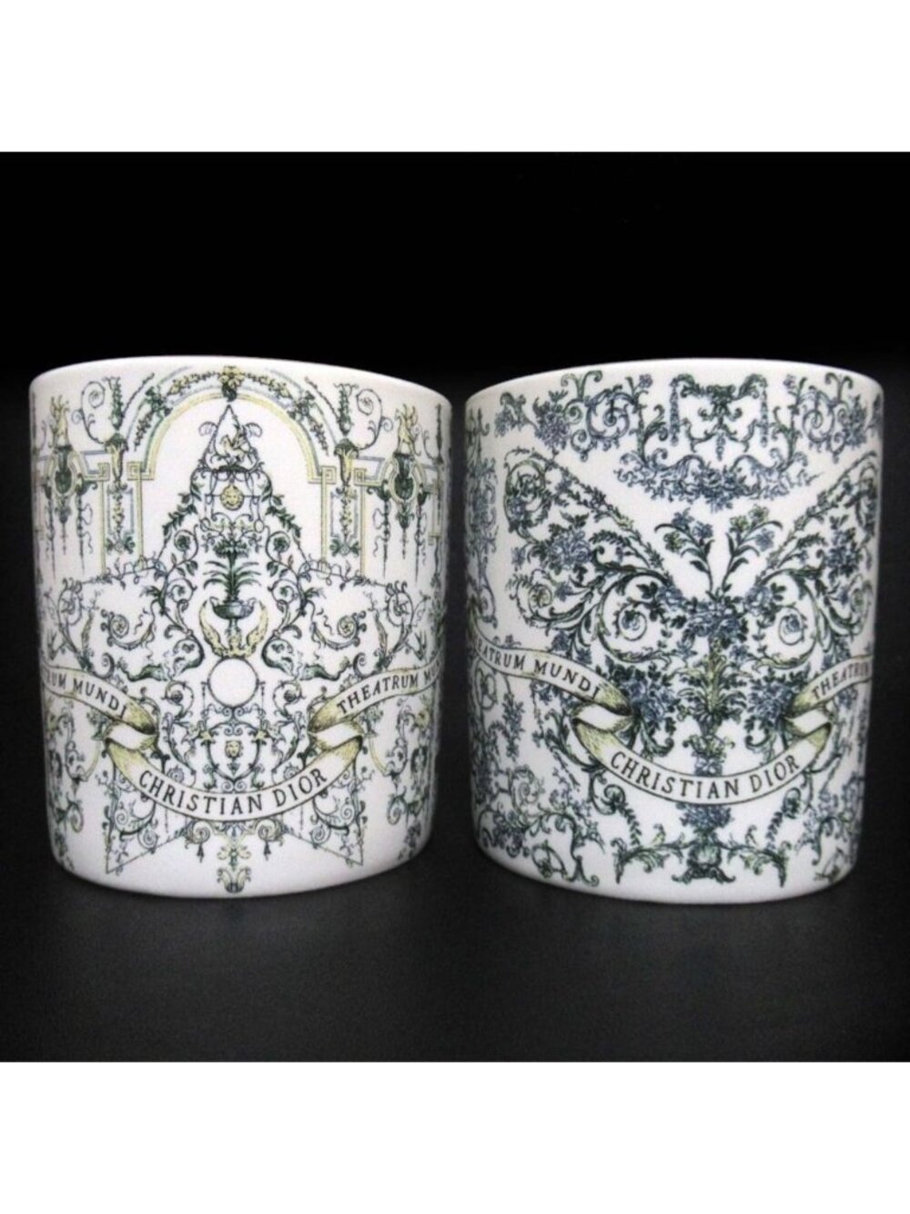 Dior Butterfly Around Candle Set Of 2 White